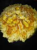 Fideos Riso con supremas de pollo al Curry