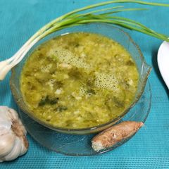 A picture of Mighty Greens --- Garlic Soup With Ginger (The Cold Killer) --- An Immunity Booster.