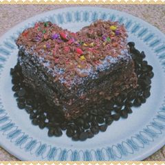A picture of Heart shaped Bread Cake.