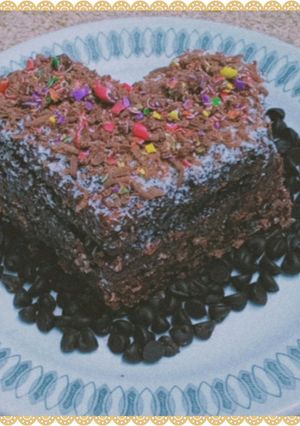 A picture of Heart shaped Bread Cake.