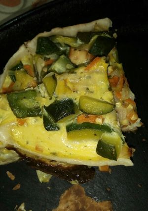 Una foto de Tarta de zapallito y pollo