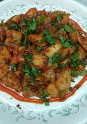 A picture of Veg and fry idli.