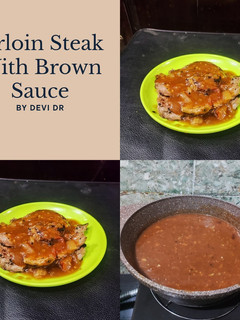 Foto resep Sirloin Steak with Brown Sauce 🥩