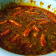 A picture of Sev bhaji.
