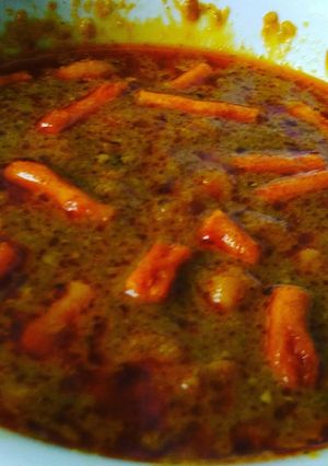 A picture of Sev bhaji.