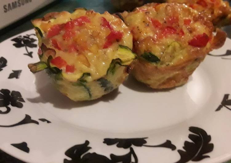 Steps to Make Egg muffins wrapped in Zucchini in 27 Minutes for Mom