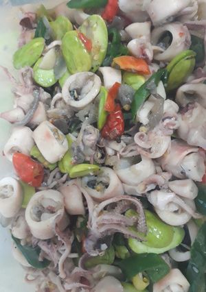 Foto resep Cumi asin cabe ijo pete
