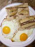 Huevos y tostadas de filete de caballa en Aove