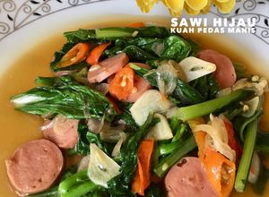 Foto resep Sawi Hijau Kuah Pedas Manis