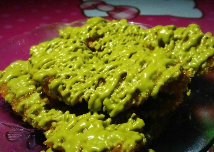 resep cara buat Pisang Lumpur Green Tea (Abi Resto)