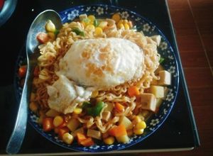 Hình của món Bữa sáng dinh dưỡng- mì xào.