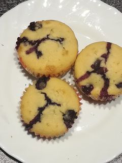 Áfonyás muffin recept fotója