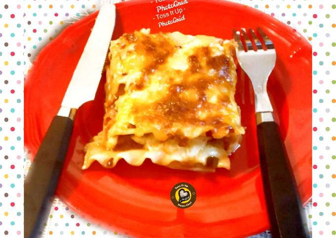 Steps to Make Speedy Lasagna And Lasagna Roll Ups With Homemade Pasta Sheet