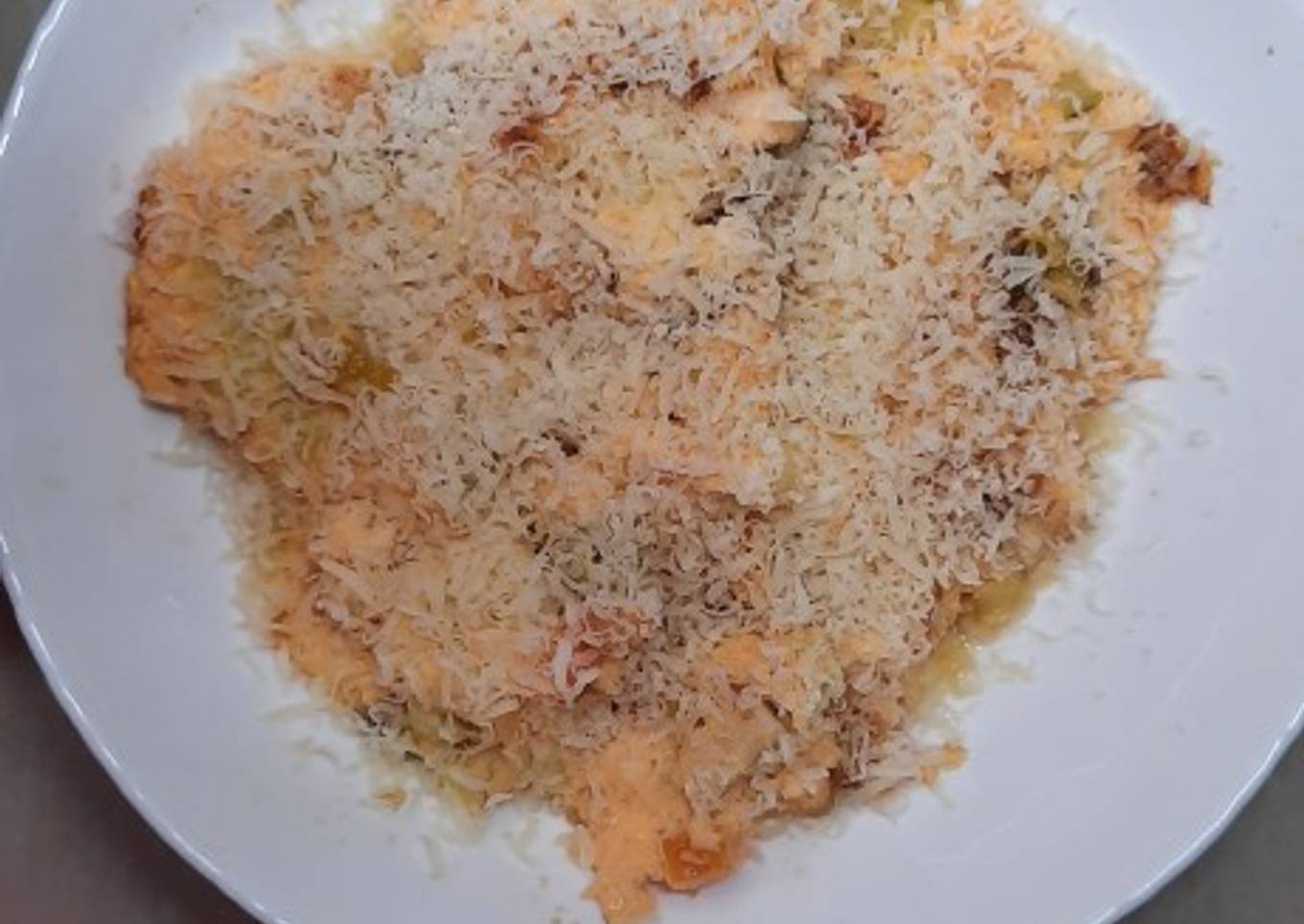 Omelette ayam tepung keju