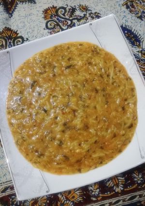 عکسی از دستور سوپ ماکارونی خوشمزه 😋