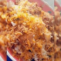 A picture of Chicken biryani.