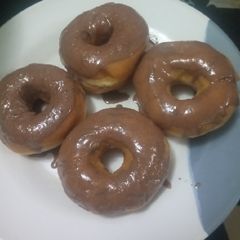 Chocolate Glazed Doughnuts A picture of Chocolate Glazed Doughnuts.