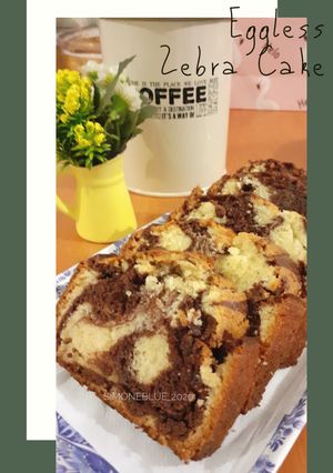 Foto resep Eggless Zebra Cake (non keto)