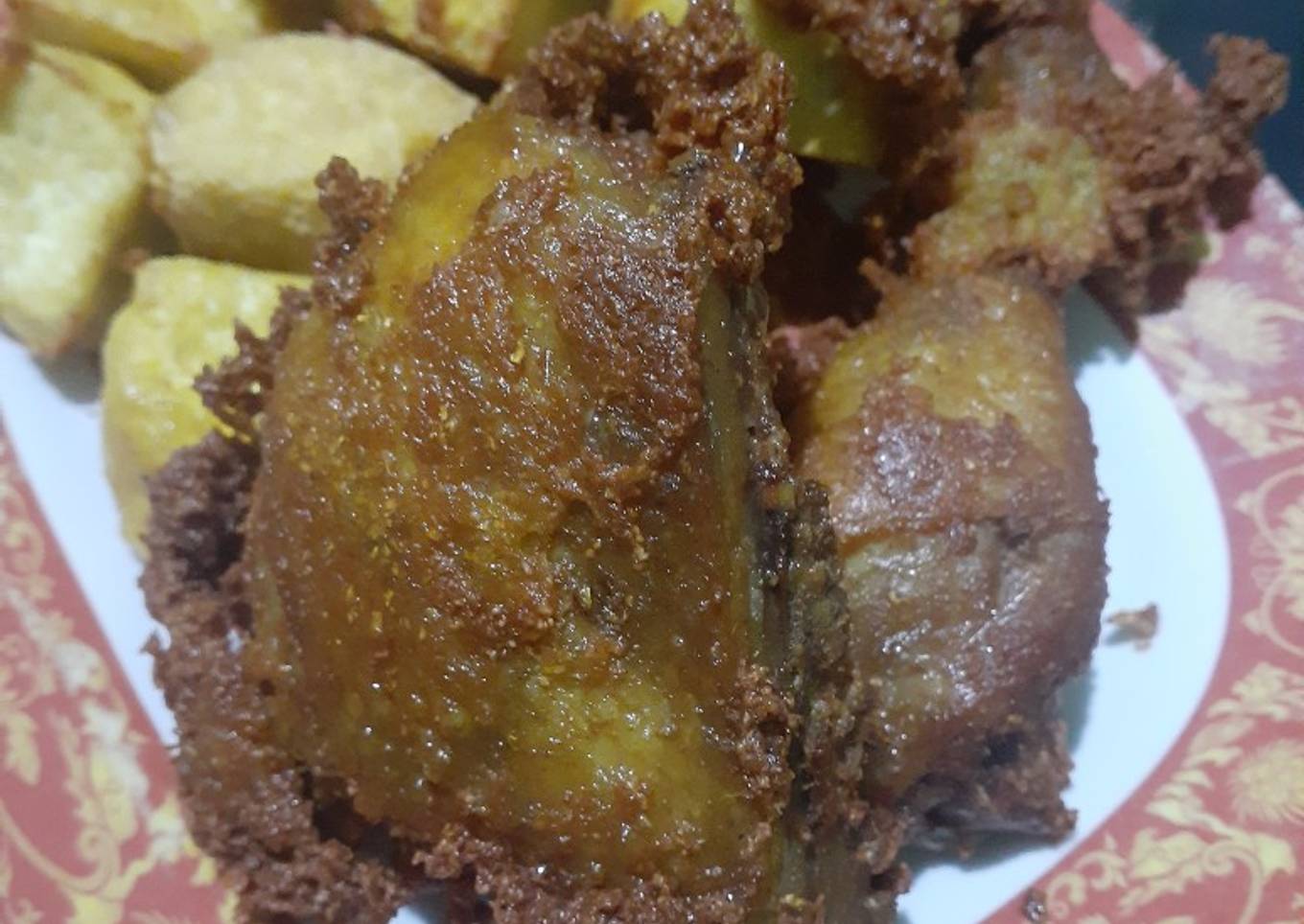 Ayam goreng kremes bumbu racik