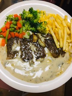 Foto resep Sirloin Steak with Mushroom Sauce