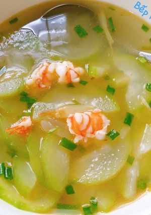Hình của món Canh bí xanh nấu tôm.