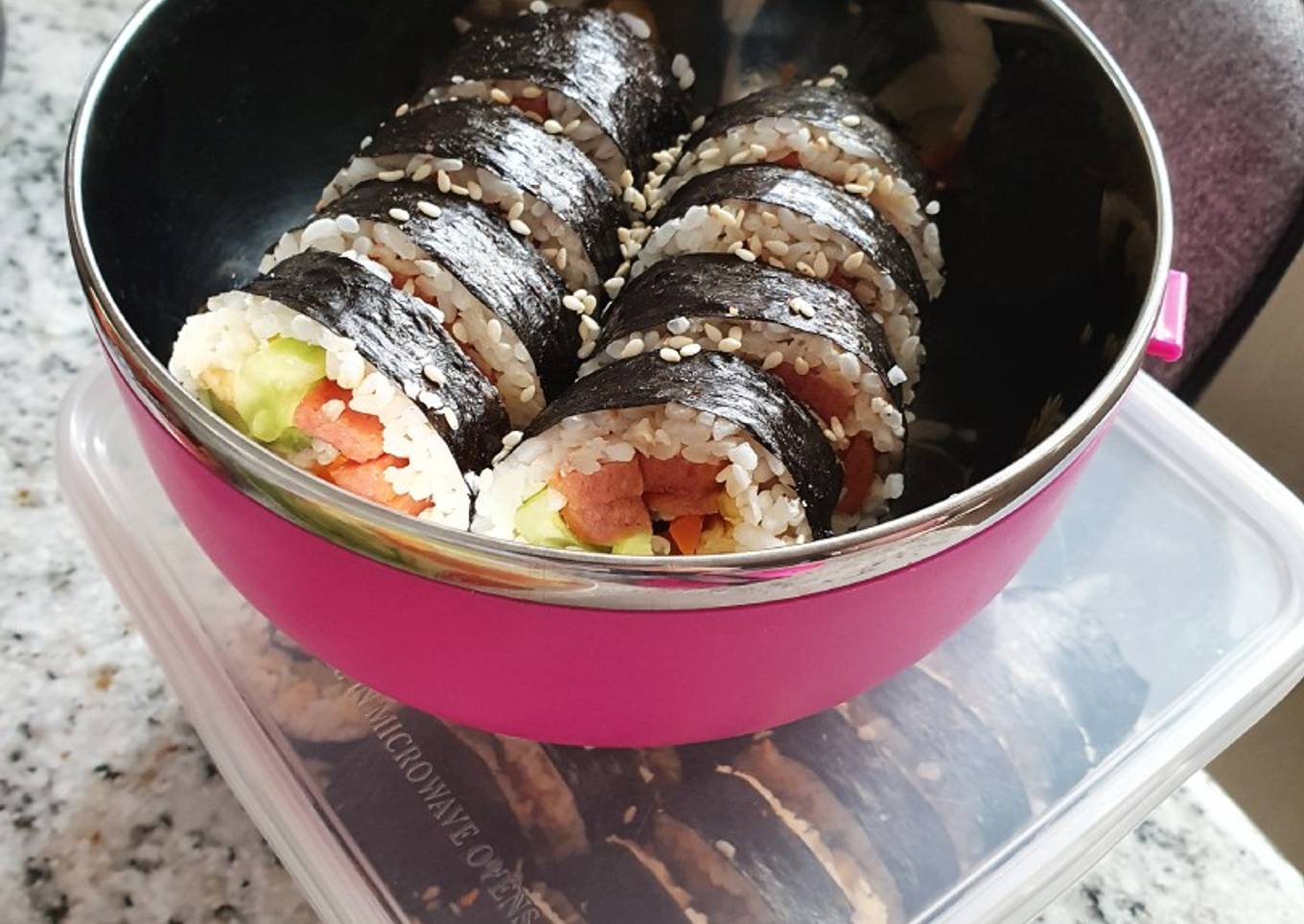 Gimbap 김밥 with leftover food