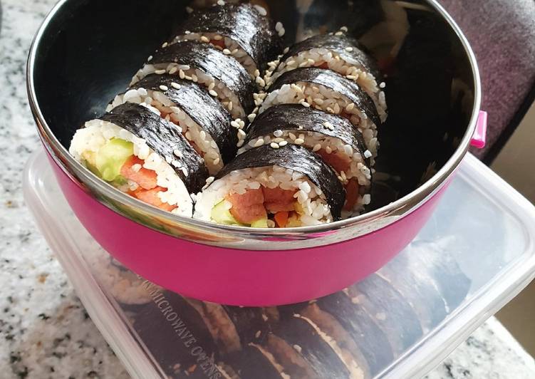 Cara Menyiapkan Gimbap 김밥 with leftover food, Lezat Sekali
