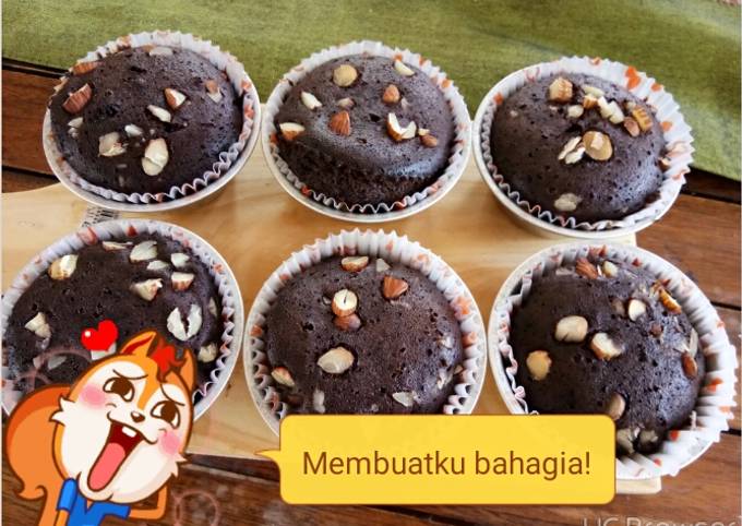 Coklat lava cake kukus