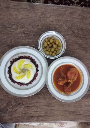 عکسی از دستور زرشک پلو با مرغ