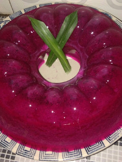 Foto resep Puding susu buah naga