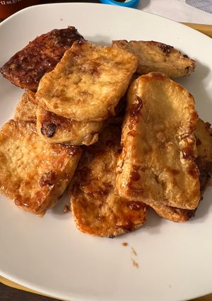 Hình của món Tàu hủ chiên nước mắm.