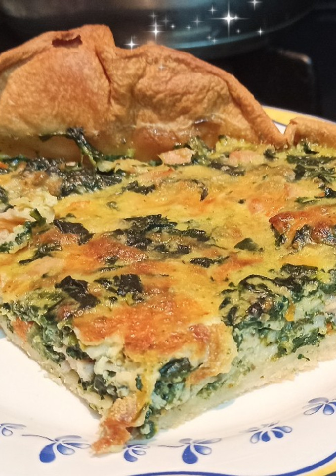 Una foto de Quiche de espinacas