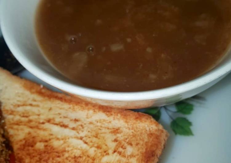 شوربة البصل السريعة