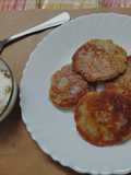 Potato and water chestnut pancakes