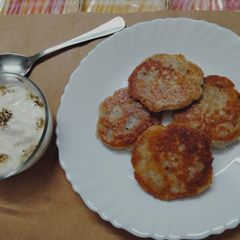 A picture of Potato and water chestnut pancakes.