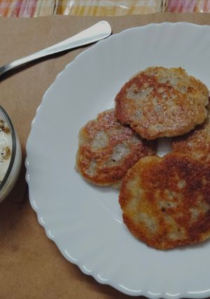 A picture of Potato and water chestnut pancakes.