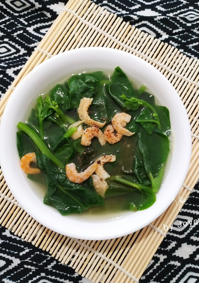 Hình của món Canh mồng tơi tôm khô.
