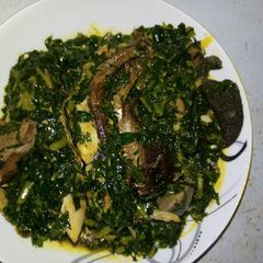 A picture of Edikaikon (vegetable soup).