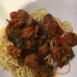Spaghetti and chorizo