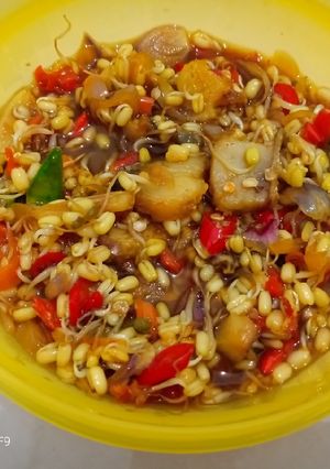 Foto resep Tumis Kecambah Ikan Asin