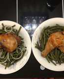 Pollo con habichuelas