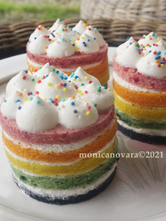 Foto resep Rainbow Cake Kukus Mini