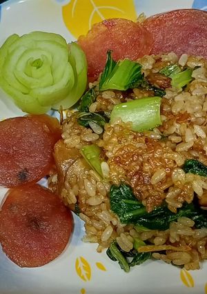 Hình của món Má đùi gà xé chiên cơm.