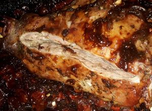 Una foto de Pernil de cordero al vino tinto