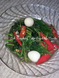 Foto resep Cah kangkung telur puyuh