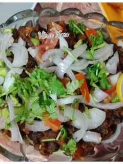 A picture of Choley with Sanfaz Chaat Masala.