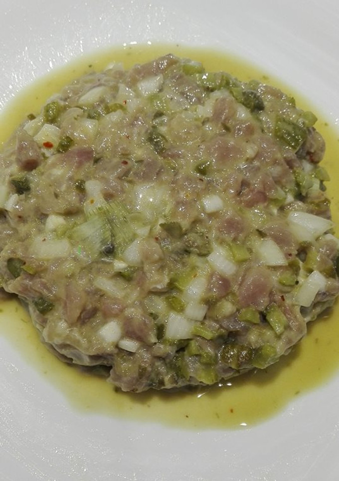 Una foto de Tartar de solomillo de cerdo