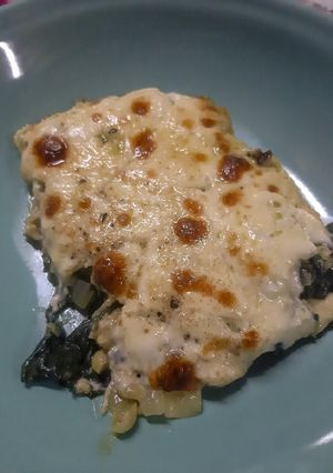 Una foto de Espinaca o acelga gratinada (fácil, pocos ingredientes)