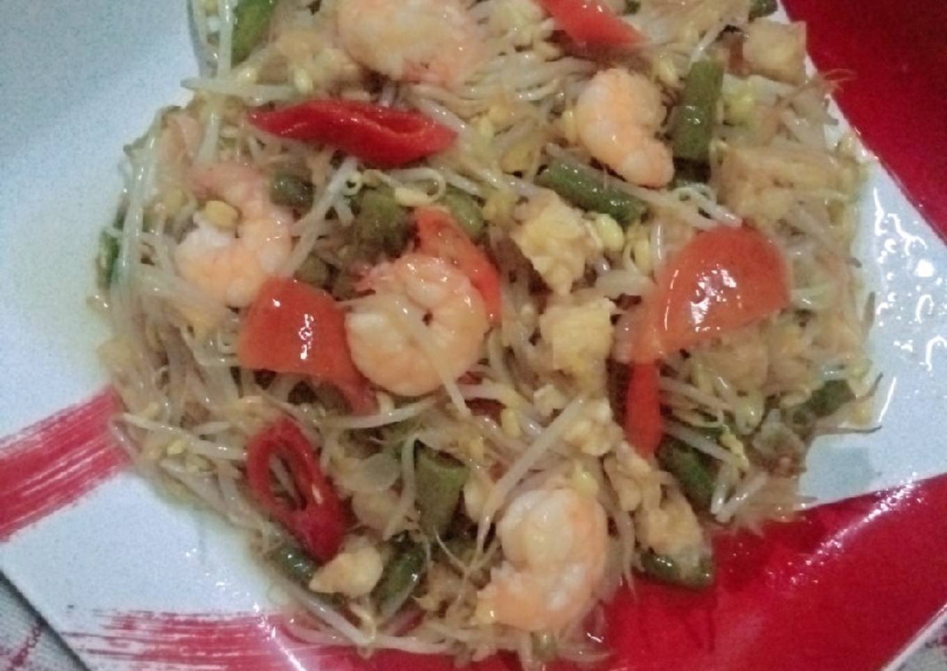 Orek Udang Taoge