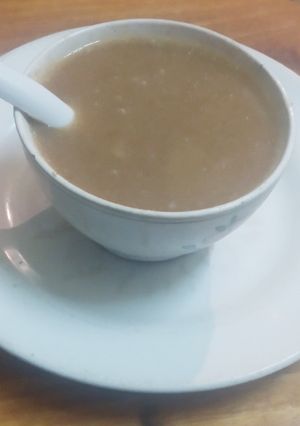 पारंपारिक पौष्टिक सूप(गव्हाचे पीठ,गूळ) रेसिपी चे मुख्य फोटो 